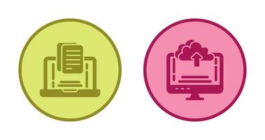 Document and Upload Icon vector