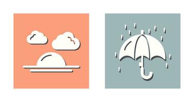 Sunshine and Raining Icon vector
