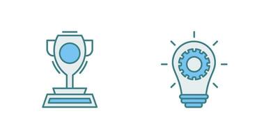 Trophy and Innoation Icon vector