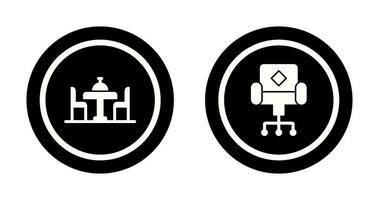 Chair and Dinning Table Icon vector