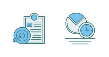 Goals and Pie Chart Icon vector