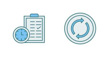 Time Planing and Loop Icon vector