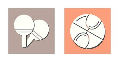 Ping Pong and Basketball Icon vector