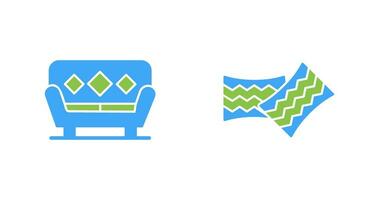 Sofa and Cushions Icon vector