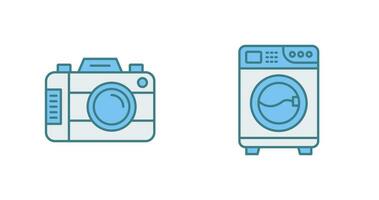 Digital Camera and Washing  Icon vector