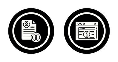 resume and browser Icon vector