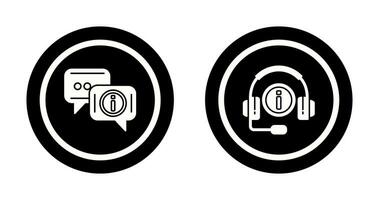 chat box and informatiion Icon vector