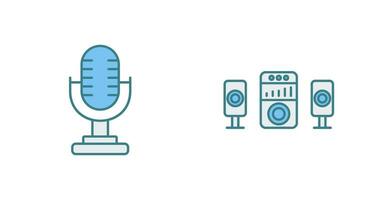 Microphone and Sound System Icon vector