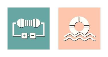 Resistor and  Float Icon vector