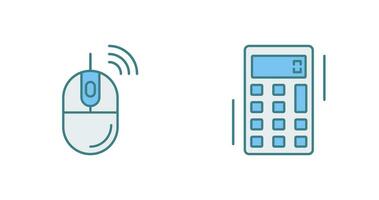 Calculator and Mouse Icon vector