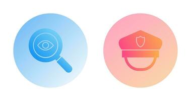 Detective and Police Hat Icon vector