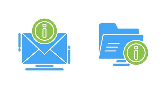 mi correo y carpeta icono vector
