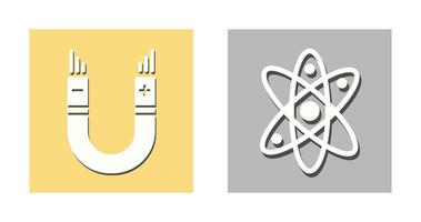 Atom and Magnet,attraction Icon vector