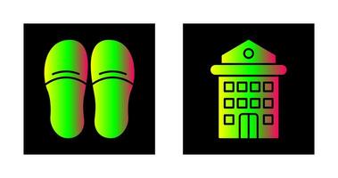 Slippers and Hotel Icon vector