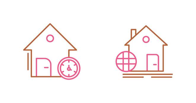 hora y web desarrollo icono vector