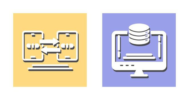 Data Synchronization and Data Storage Icon vector