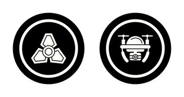 lander and camera drone Icon vector