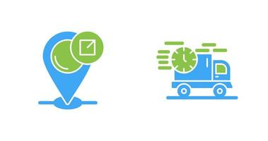 fast delivery and location Icon vector