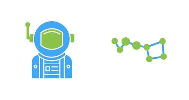 big dipper and astronaut Icon vector