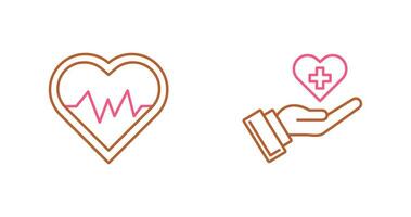 Heart Beat and Healthcare Icon vector