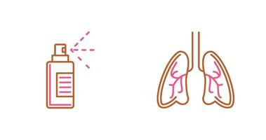 Hand  and Lungs Icon vector