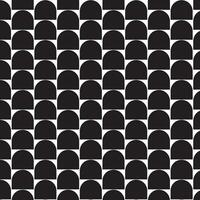 simple abstract modern black color wavy half round shape pattern on white background. vector