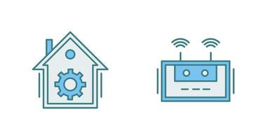 Home Automation and Router Icon vector