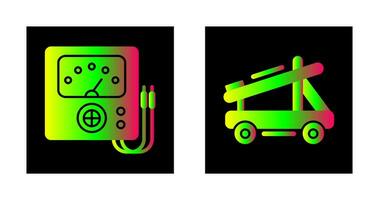 Voltmeter and Catapult Icon vector