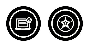 Antivirus and Sheriff Icon vector