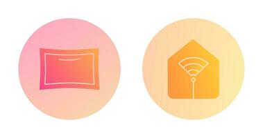 Pillow and Wifi Icon vector