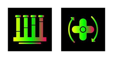 Communicating Vessels AND Rotate Icon vector