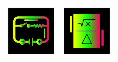 Electrical Circuit and Formula Icon vector