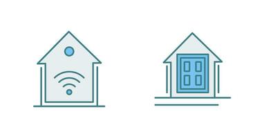 Smart Home and Window Icon vector