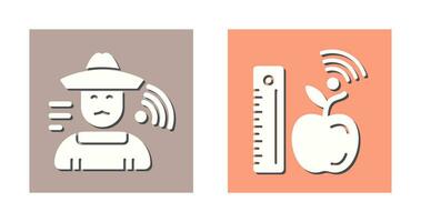 Farmer and Measure and Measure Icon vector