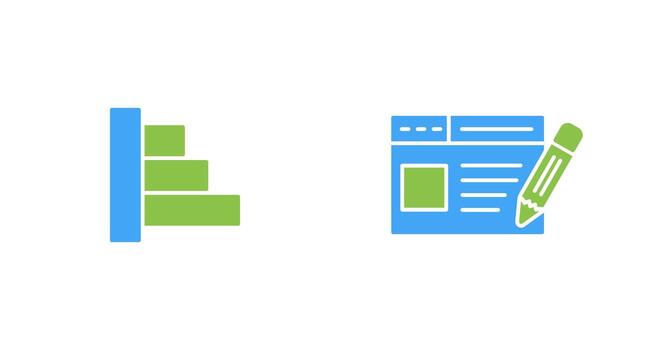 objeto alineación y web página icono vector