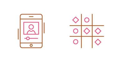 log and Tic Tac Toe Icon vector