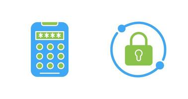 Pin Code and Pad Lock Icon vector