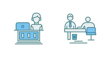 Employee and Evaluating work Icon vector