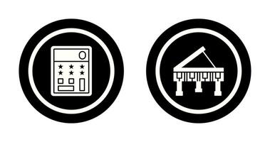 Grand Piano and Calculator Icon vector