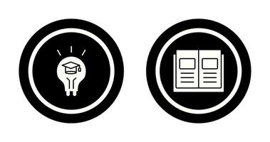 Light Bulb and Ebook Icon vector