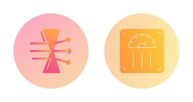 Dispersion and Weight Scale Icon vector