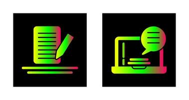 Edit and Chat Icon vector