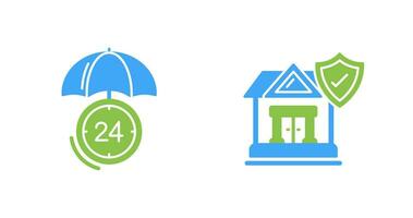 Protection and House  Icon vector