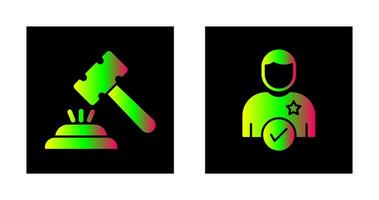 Gavel and Candidate Icon vector
