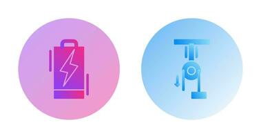 Battery and Pully Icon vector