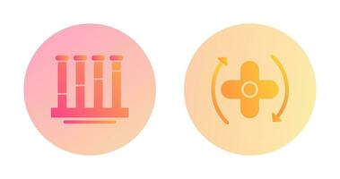 Communicating Vessels AND Rotate Icon vector