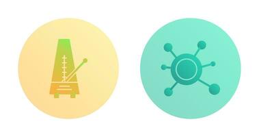 Metronome and Molecule Icon vector
