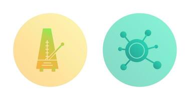 Metronome and Molecule Icon vector