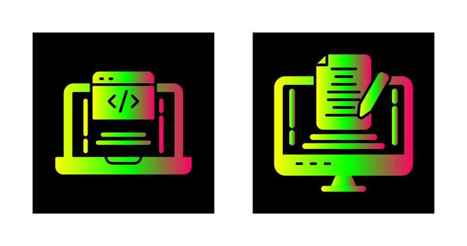 Coding and Note Icon vector