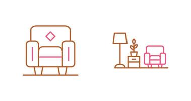 Armchair and Living Room Icon vector